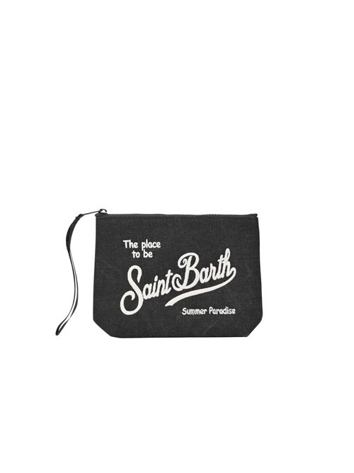 Pochette Aline Canvas in misto cotone Nero Mc2 Saint Barth | ALI004701265L